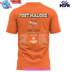 Post Malone Jelly Roll Big Ass Stadium Tour Orange TShirt