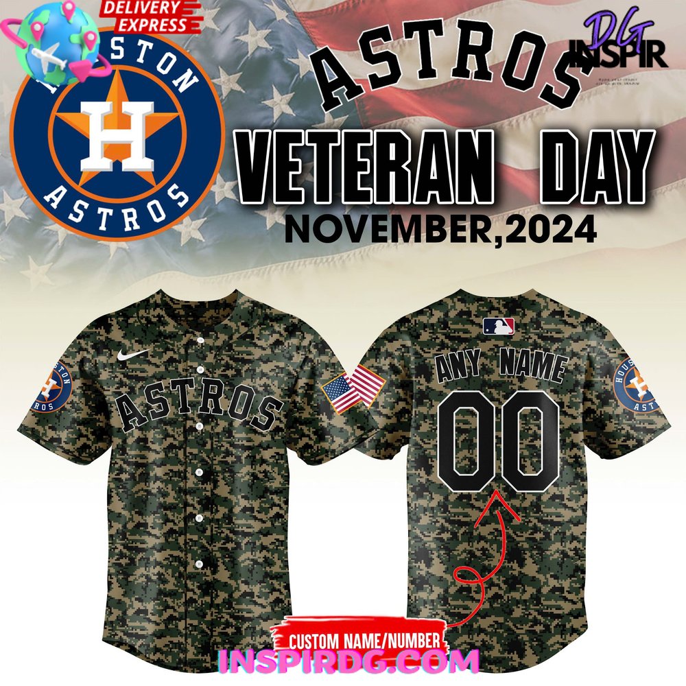 Houston Astros Veterans Day 2024 Baseball Jersey InspirDG