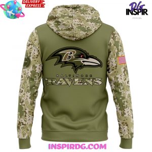 Baltimore Ravens 2024 Salute to Service Camo Hoodie