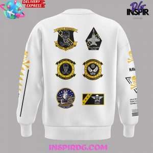 Navy Midshipmen Jolly Rogers Fear The Bones Special White Sweatshirt