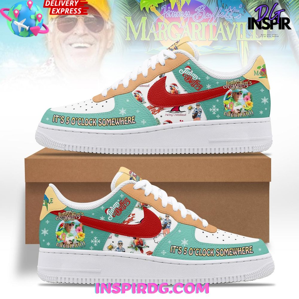 Jimmy Buffett Margaritaville It's 5 O'Clock Somewhere Nike Air Force 1