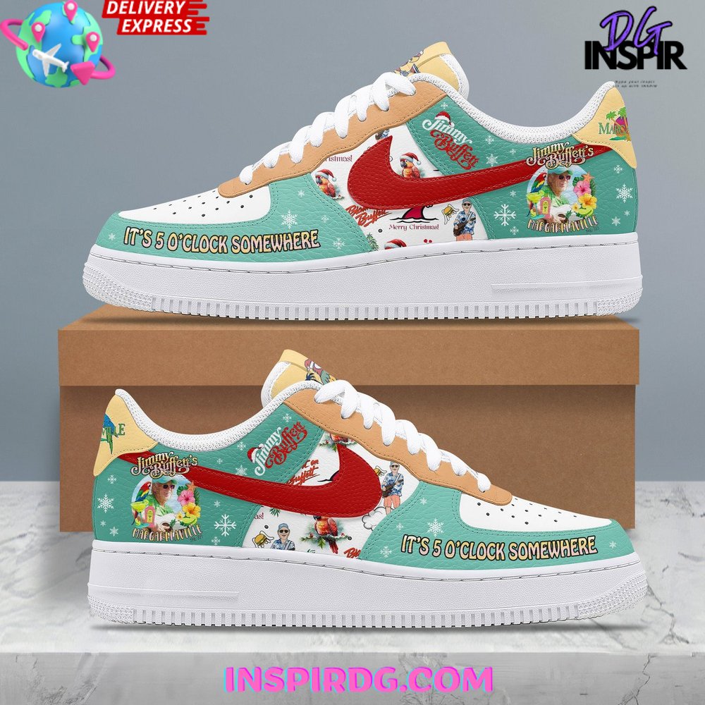 Jimmy Buffett Margaritaville It's 5 O'Clock Somewhere Nike Air Force 1