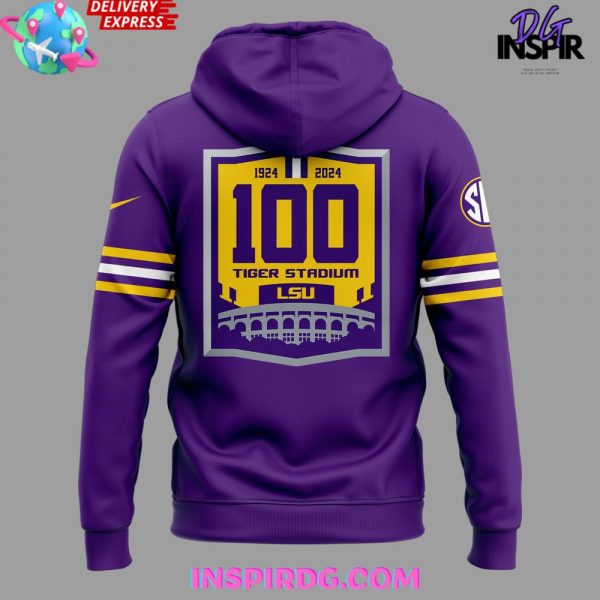 LSU Tigers 100 Tiger Stadium Special Purple Zip Hoodie