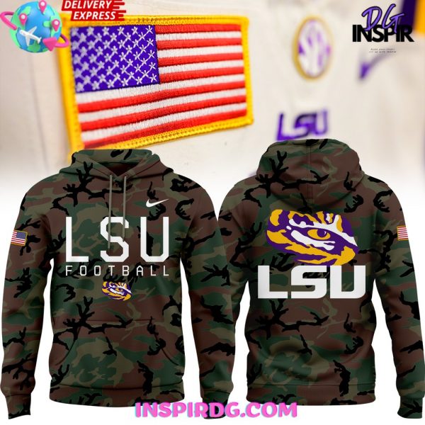 LSU Tigers Military Appreciation 2024 Camo Hoodie