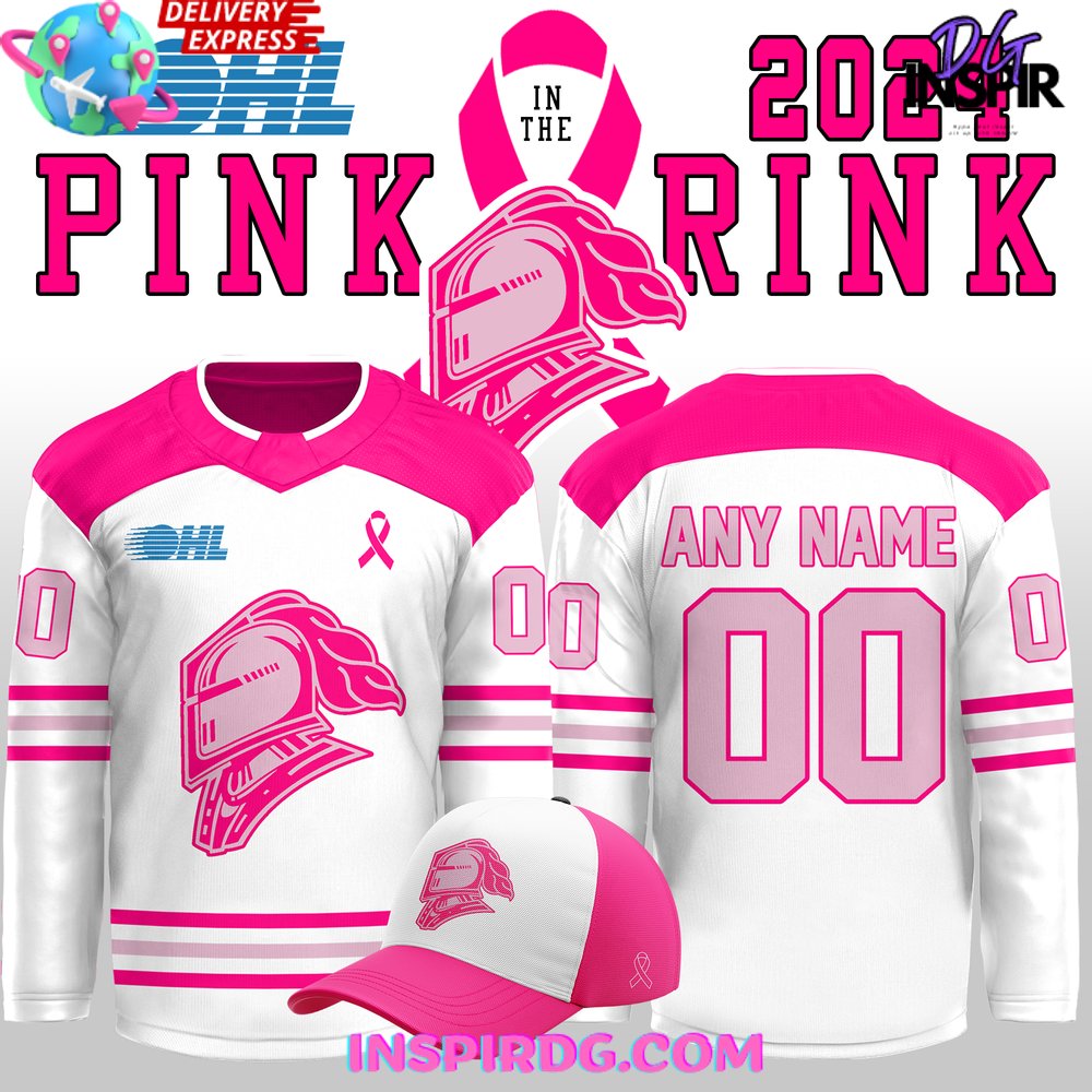 London Knights Pink In The Rink 2024 Hockey Jersey InspirDG