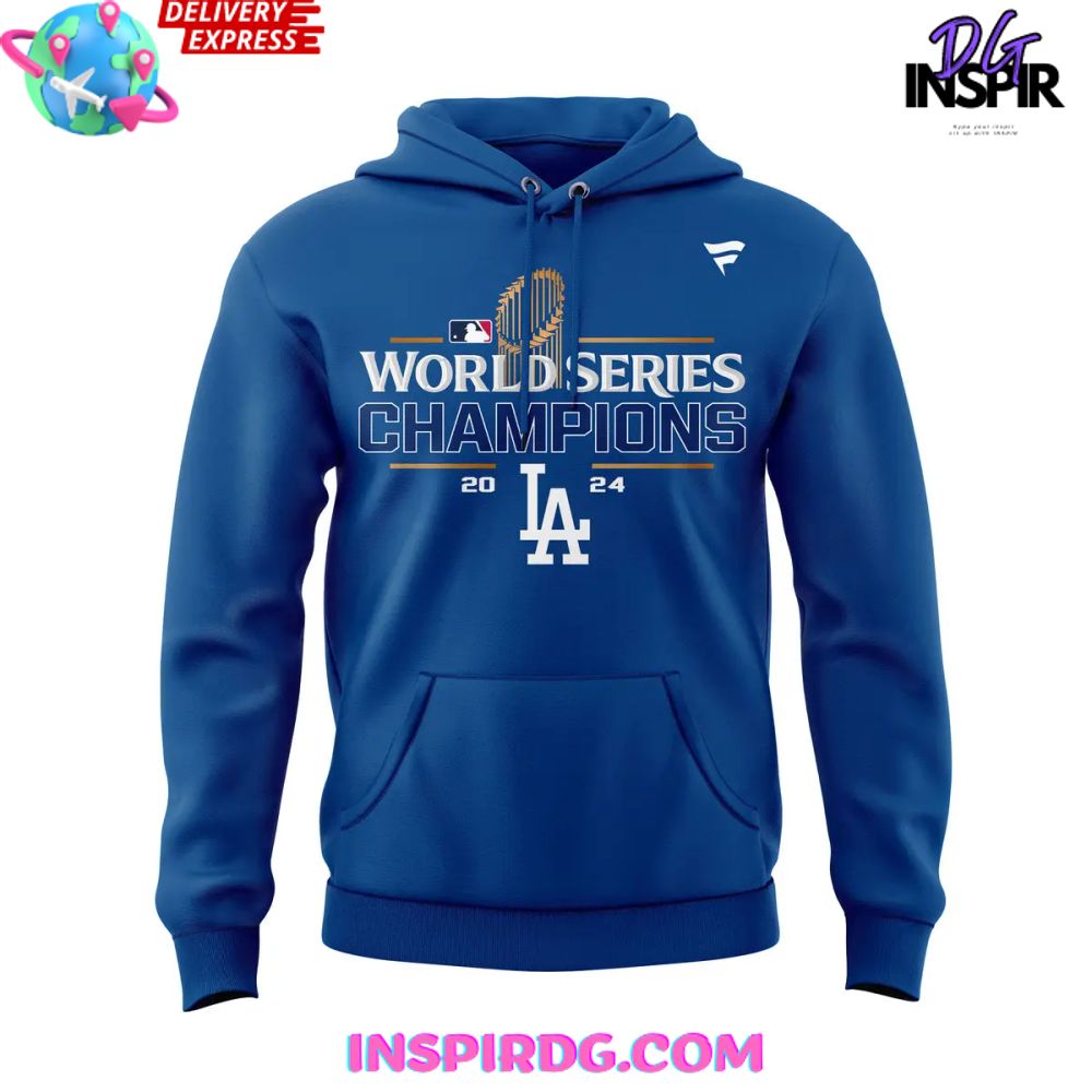 Los Angeles Dodgers 2024 World Series Champions Special Blue Hoodie InspirDG