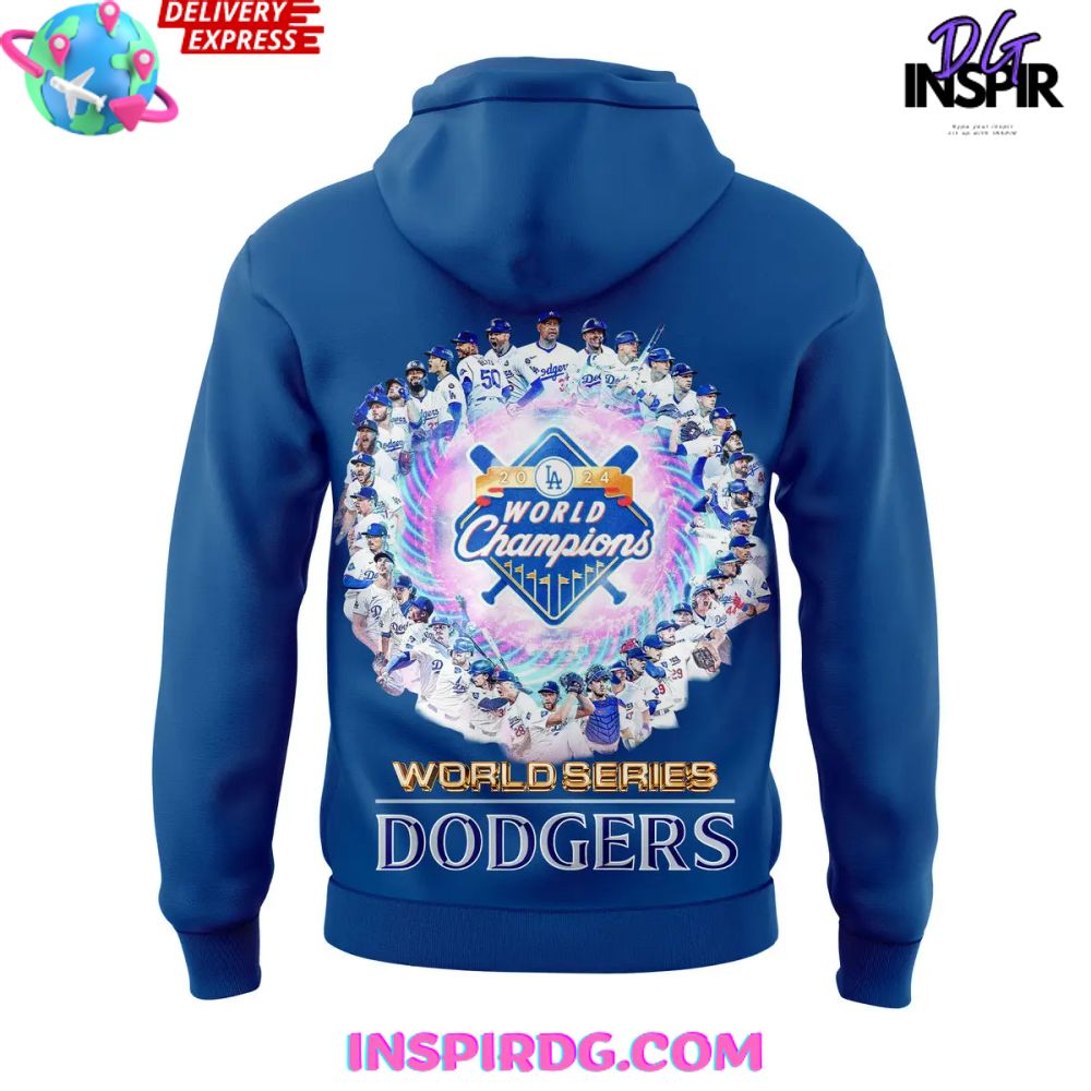 Los Angeles Dodgers 2024 World Series Champions Special Blue Hoodie Los Angeles Dodgers 2024 World Series Champions Special Blue Hoodie