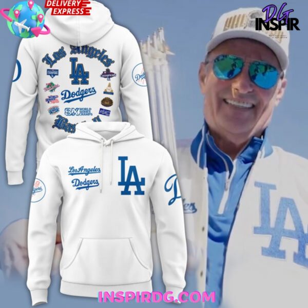 Los Angeles Dodgers 8-Time World Series Champions Special White Hoodie