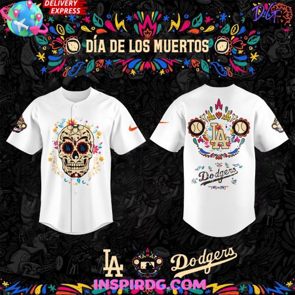 Los Angeles Dodgers Día de los Muertos 2024 Baseball Jersey InspirDG