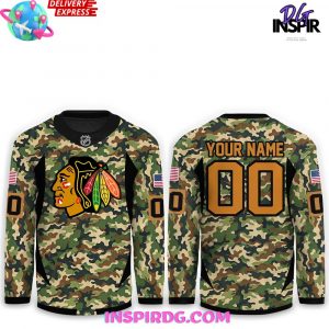 Blackhawks army jersey online