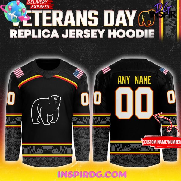 Maryland Black Bears Veterans Day Special Hockey Jersey