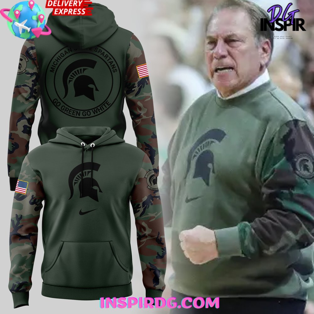 Michigan State Spartans Veteran Camo Special Hoodie InspirDG