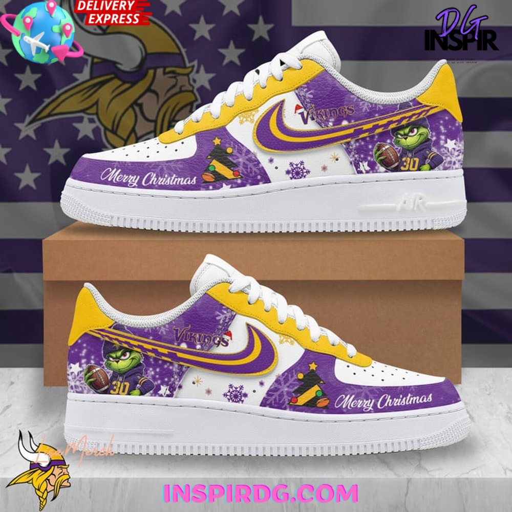 Minnesota Vikings Merry Christmas Limited Edition Nike Air Force 1 Minnesota Vikings Merry Christmas Limited Edition Nike Air Force 1