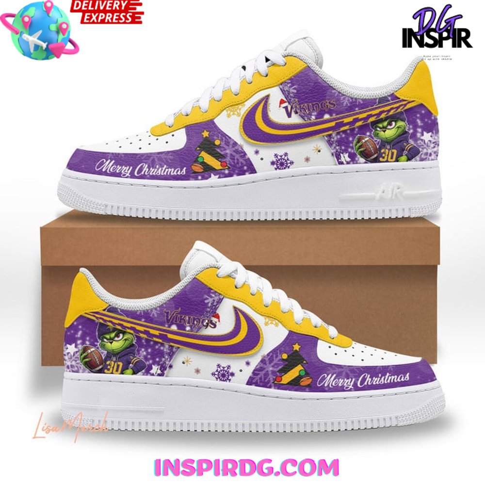Minnesota Vikings Merry Christmas Limited Edition Nike Air Force 1 Minnesota Vikings Merry Christmas Limited Edition Nike Air Force 1