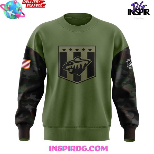 Minnesota Wild Military Appreciation Night Edition Camo Sweatshirt