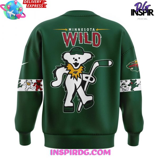 Minnesota Wild x Grateful Dead Night Special Edition Green Sweatshirt
