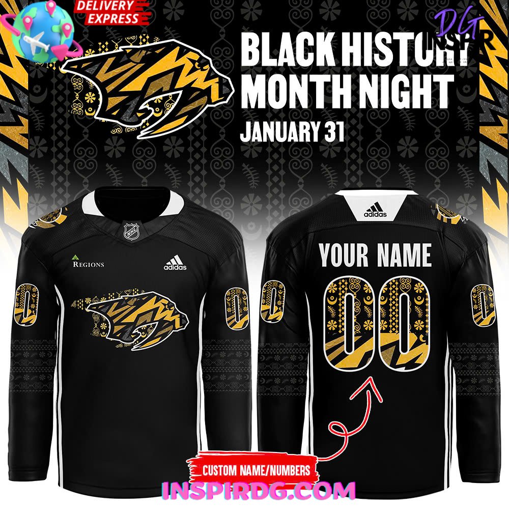 Nashville predators black jersey best sale