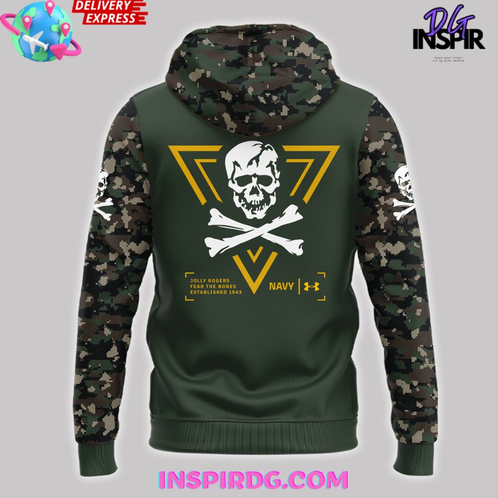 Navy Midshipmen Jolly Rogers Special Camo Hoodie Navy Midshipmen Jolly Rogers Special Camo Hoodie