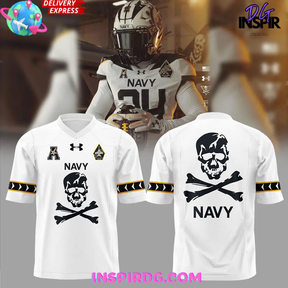 Navy Midshipmen Uniform Fear the Bones Special Football Jersey Navy Midshipmen Uniform Fear the Bones Special Football Jersey