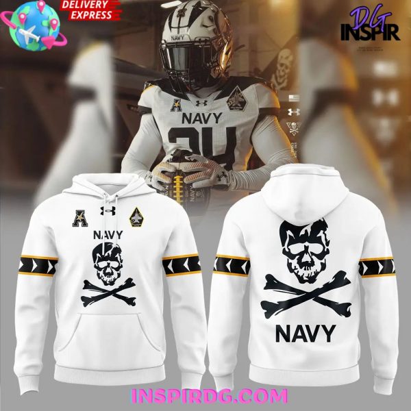 Navy Midshipmen Uniform Fear the Bones Special Hoodie