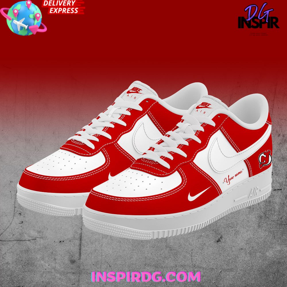 New Jersey Devils Hockey Custom Nike Air Force 1