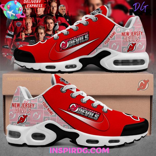 New Jersey Devils Hockey Custom Nike Air Max Shoes