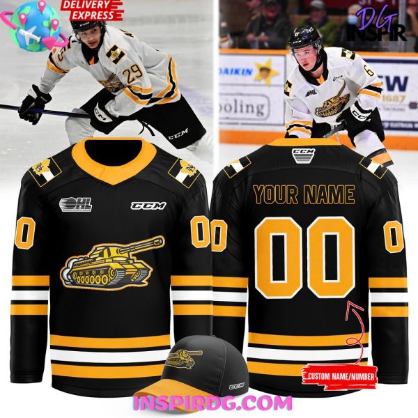 North Bay Battalion 2024-25 Black Hockey Jersey