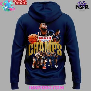 Auburn Tigers Maui Invitational Champions 2024 Navy Hoodie