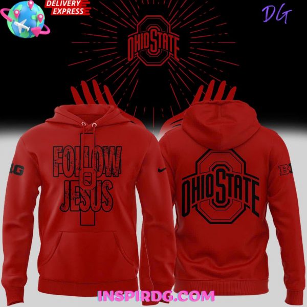 Ohio State Football Follow Jesus Red Hoodie