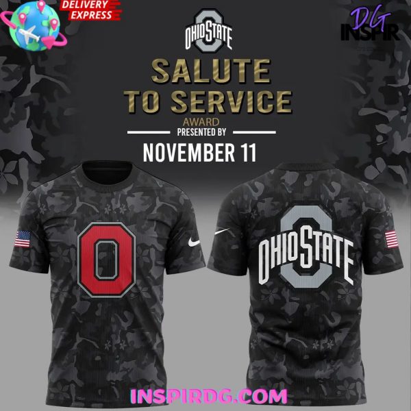 Ohio State The Wild Salute to Service Special Black T-Shirt