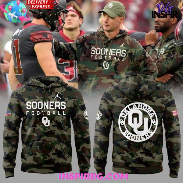 Oklahoma Sooners Military 2024 Camo Hoodie