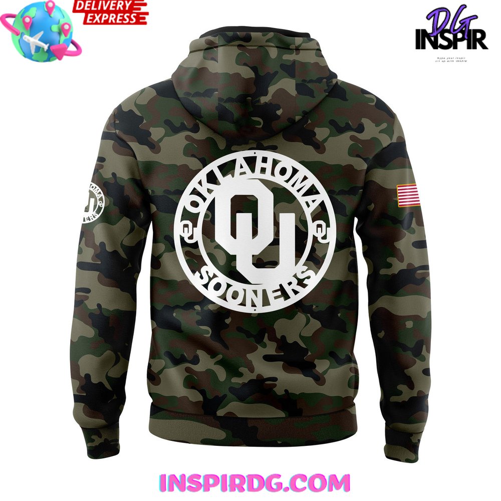 Oklahoma Sooners Military 2024 Camo Hoodie InspirDG