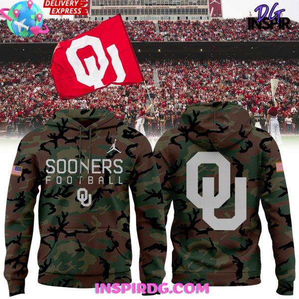 Oklahoma Sooners Military Appreciation 2024 Camo Hoodie