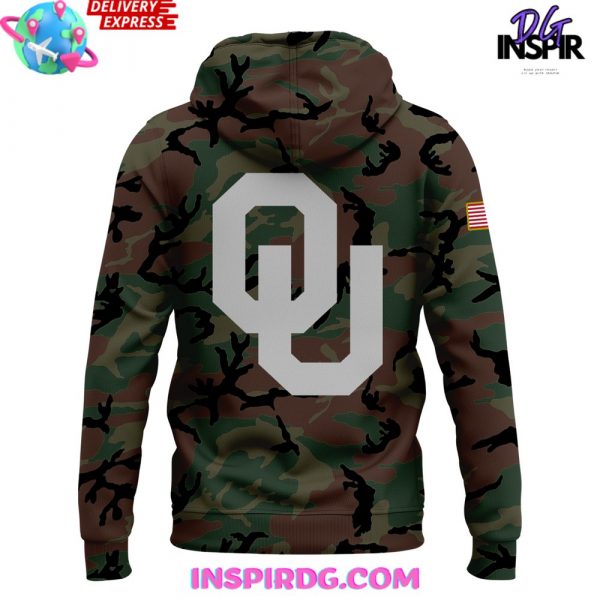 Oklahoma Sooners Military Appreciation 2024 Camo Hoodie