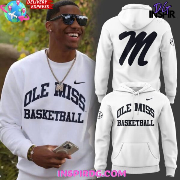 Ole Miss Basketball Nike SEC White Hoodie