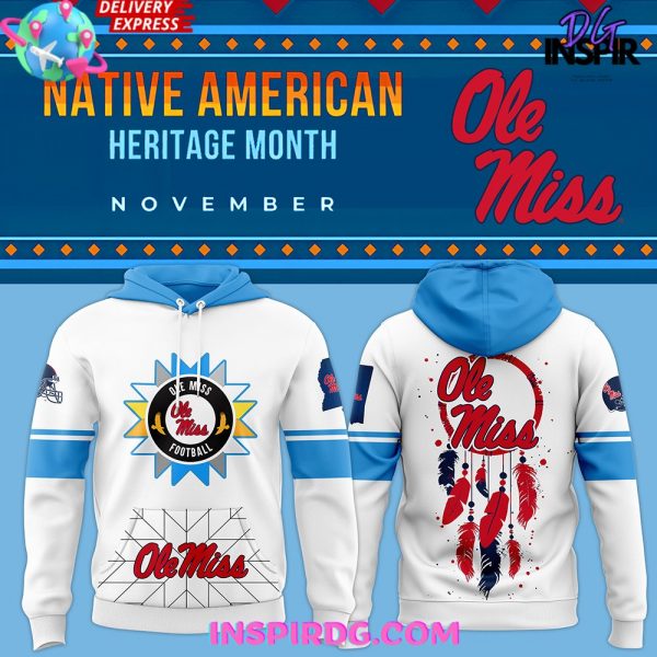 Ole Miss Rebels 2024 Native American Special White Hoodie