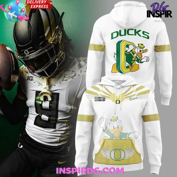 Oregon Ducks Football Ascending White Hoodie