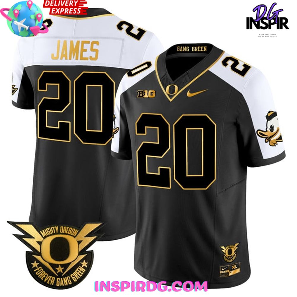 Oregon Ducks Forever Gang Green BIG Patch Gold Vapor Football Jersey Oregon Ducks Forever Gang Green BIG Patch Gold Vapor Football Jersey