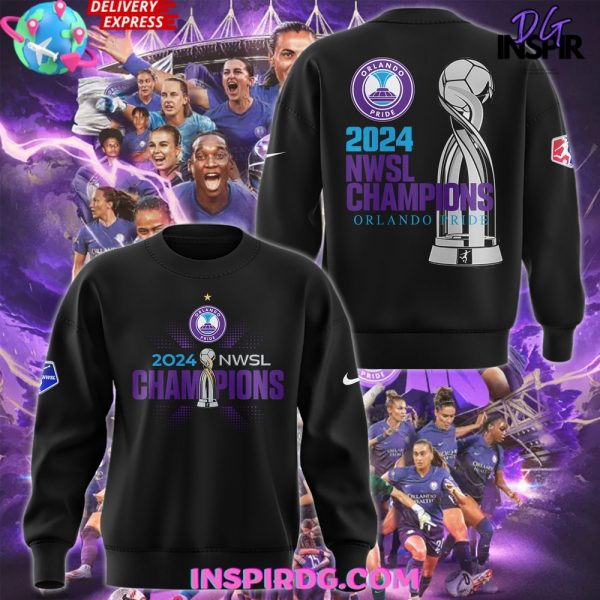 Orlando Pride NWSL Champions 2024 Black Sweatshirt