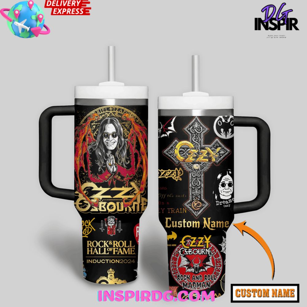 Ozzy Osbourne Prince of Darkness Stanley Tumbler Cup Ozzy Osbourne Prince of Darkness Stanley Tumbler Cup