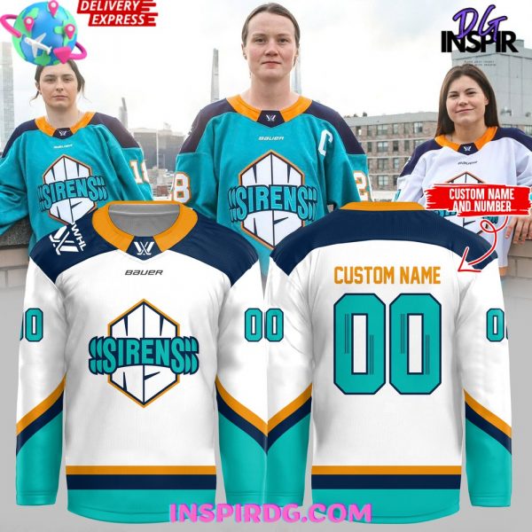 PHWL New York Sirens Bauer Special White Hockey Jersey
