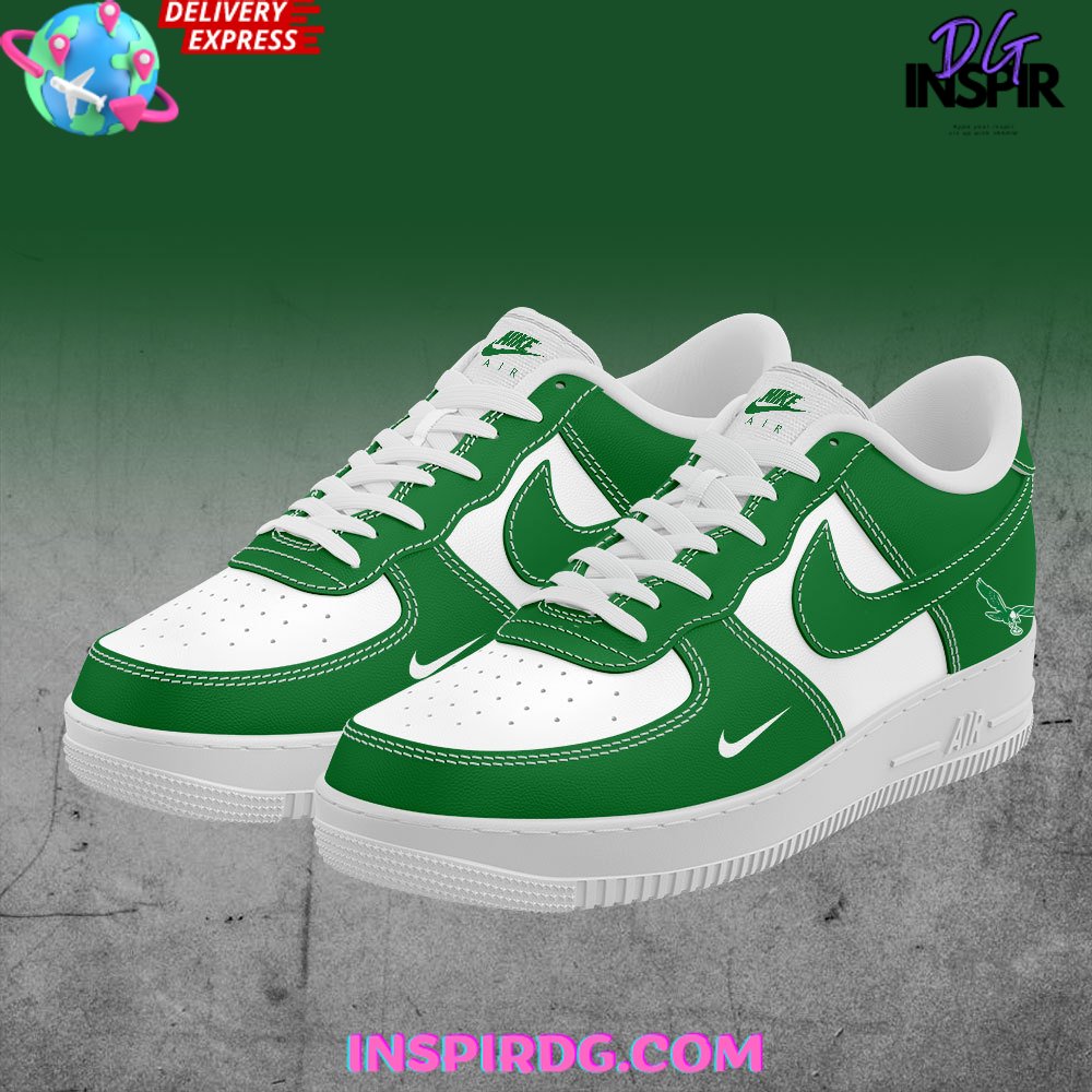 Philadelphia Eagles Kelly Green Custom Nike Air Force 1 InspirDG