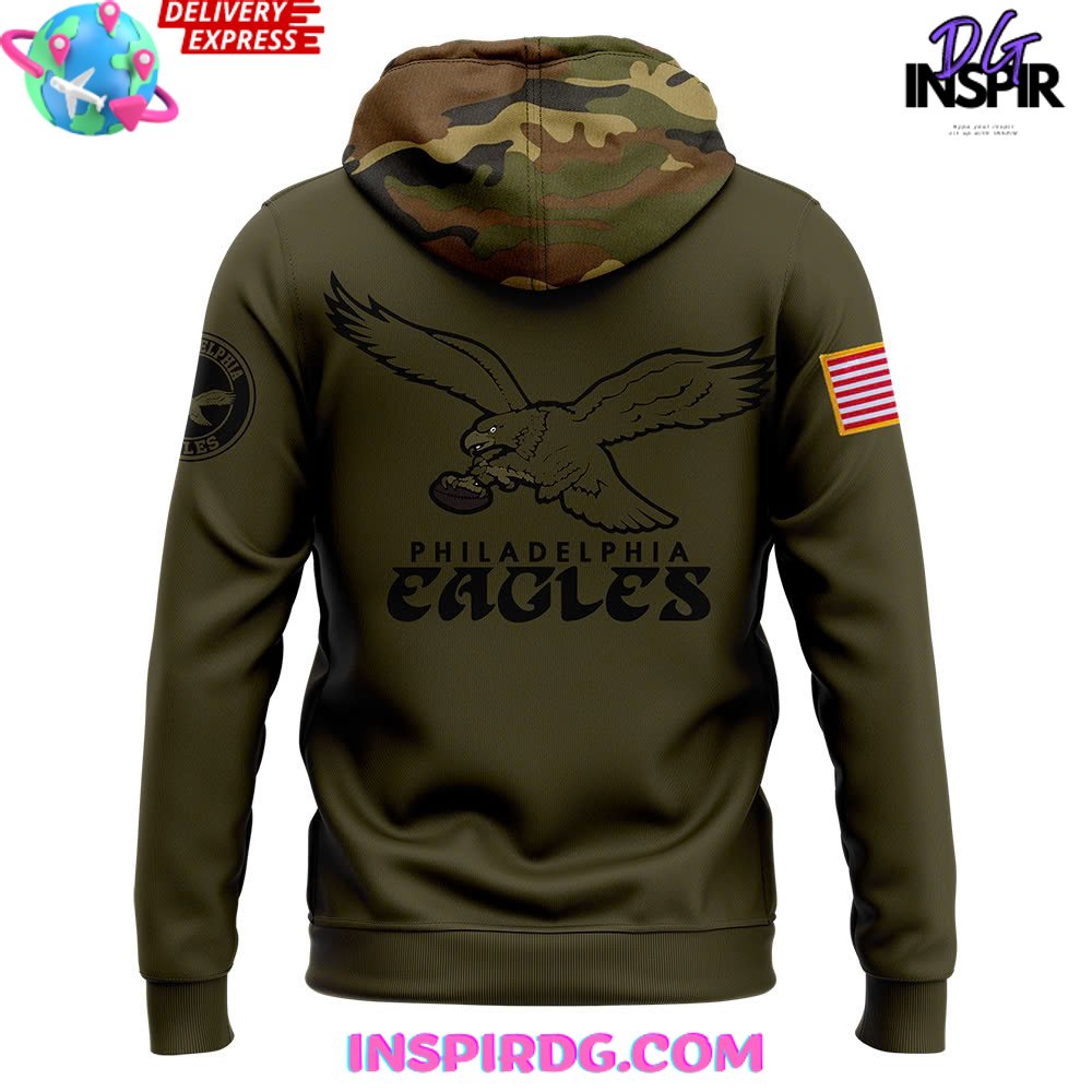 Philadelphia Eagles Salute to Service 2024 Camo Hoodie InspirDG