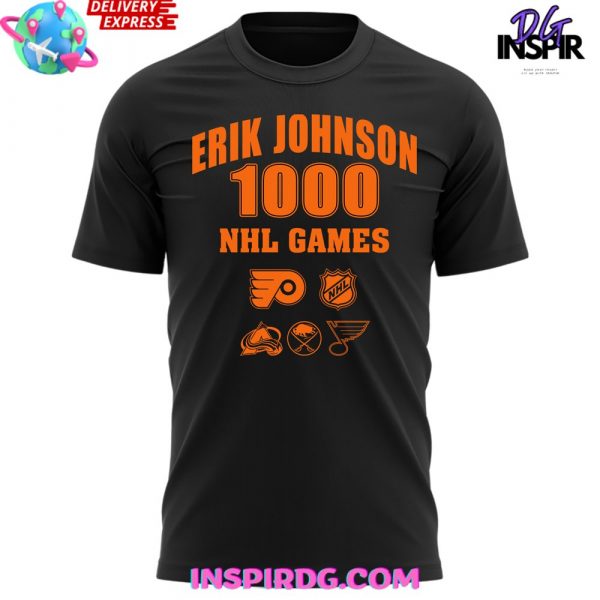 Philadelphia Flyers Erik Johnson 1000 Games T-Shirt