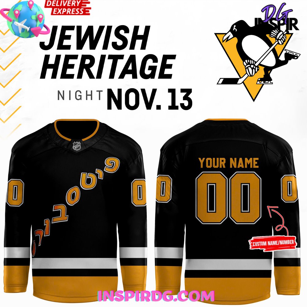 Pittsburgh Penguins Jewish Heritage Night 2024 Hockey Jersey InspirDG