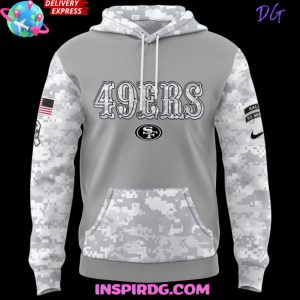 San Francisco 49ers Salute to Service White Camo Hoodie InspirDG