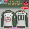 Soo Greyhounds Salute to Service 2024 Green Hockey Jersey