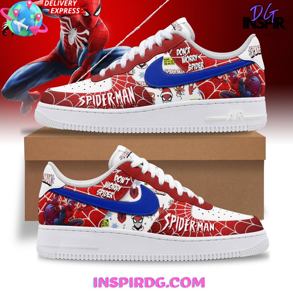 Spider-Man Christmas Holiday Limited Edition Nike Air Force 1 - InspirDG