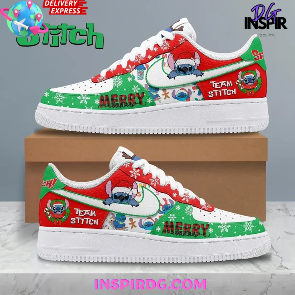 Stitch Christmas Holiday Limited Edition Nike Air Force 1 InspirDG