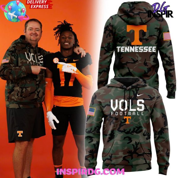 Tennessee Vols Football Military Appreciation 2024 Camo Hoodie